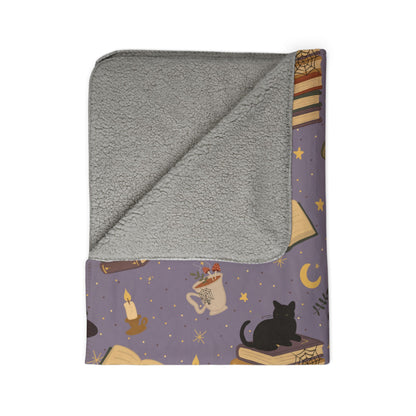 Witchy Book Lover Sherpa Fleece Blanket
