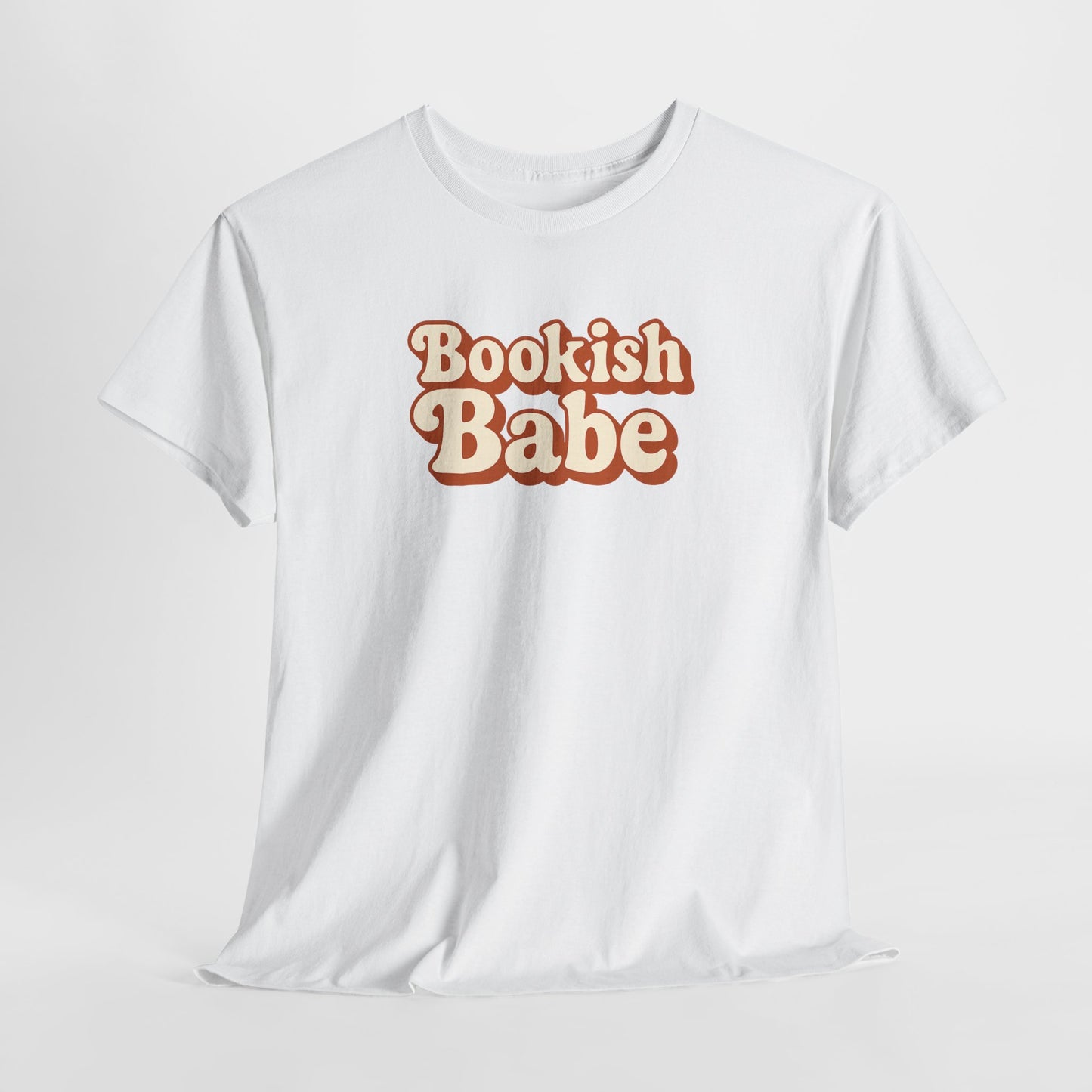 Bookish Babe T-Shirt — Retro Script Graphic Tee for Book Lovers