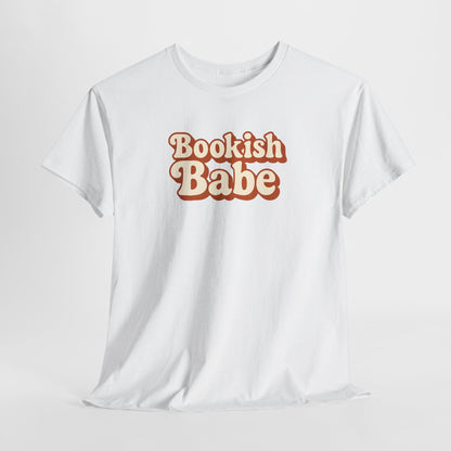 Bookish Babe T-Shirt — Retro Script Graphic Tee for Book Lovers