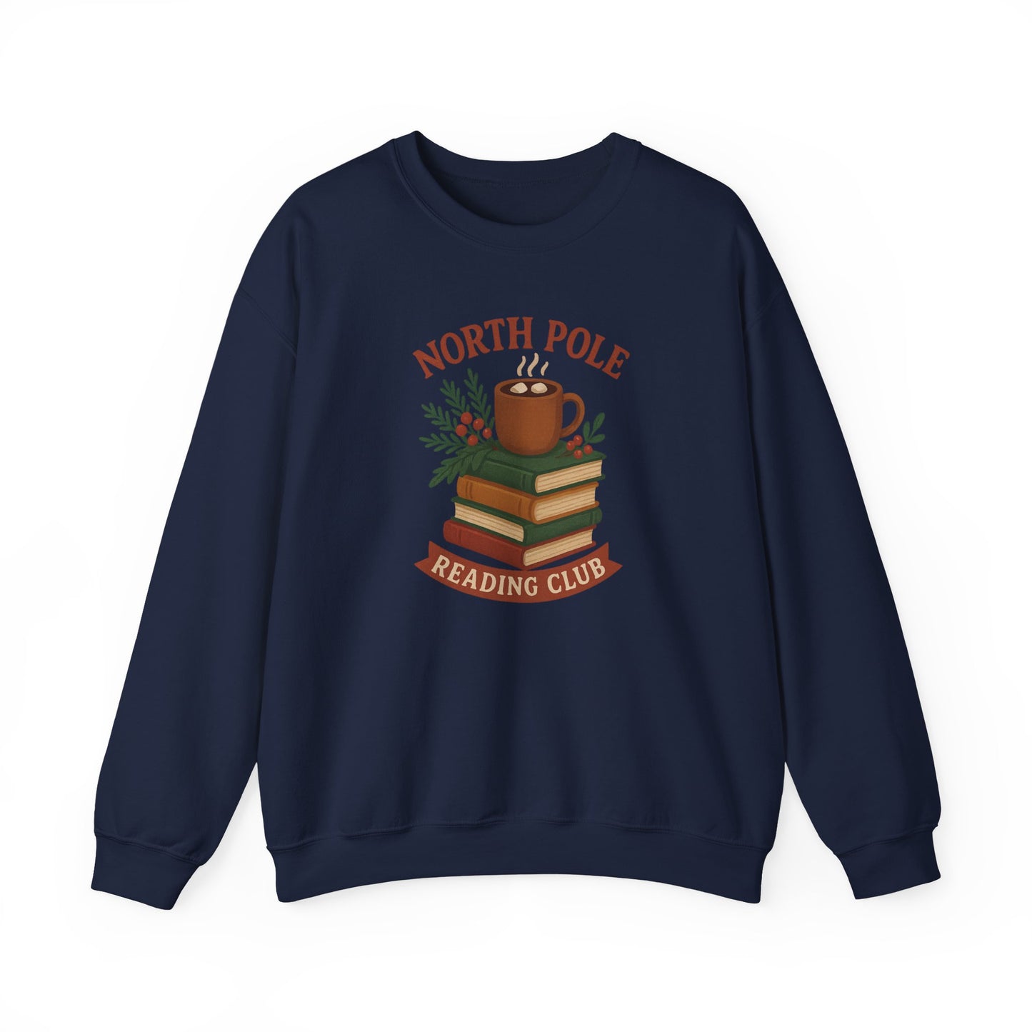 North Pole Reading Club Sweatshirt — Cozy Holiday Book Lovers Crewneck