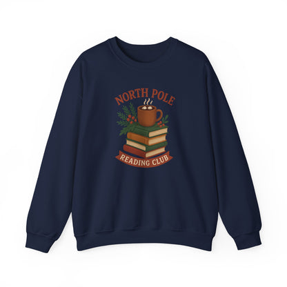 North Pole Reading Club Sweatshirt — Cozy Holiday Book Lovers Crewneck