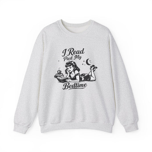 I Read Past My Bedtime Vintage Book Lover Sweatshirt-Bookish Crewneck