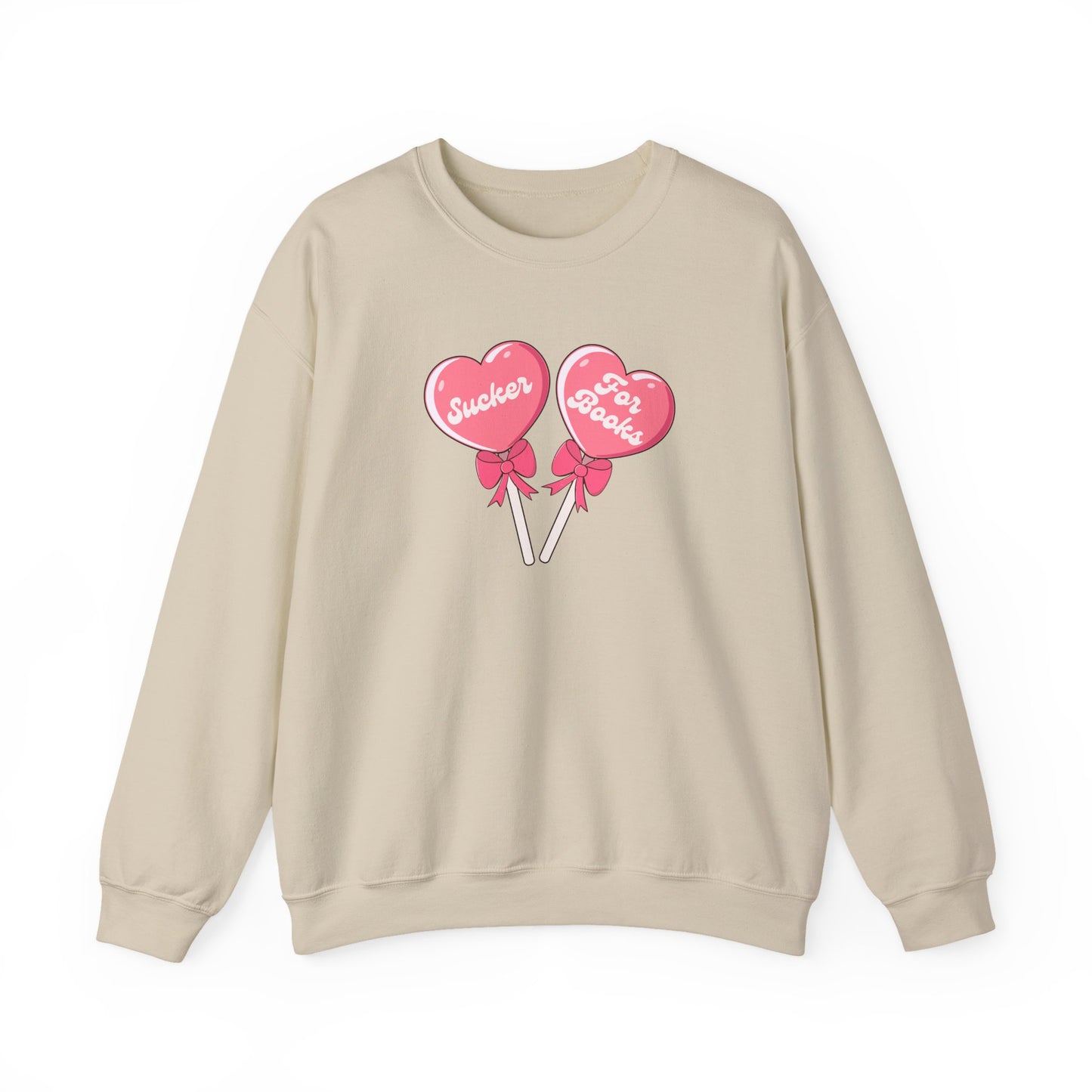 Sucker for Books Crewneck- Valentine Graphic Sweatshirt