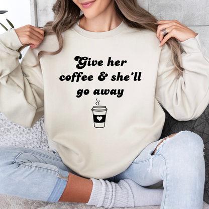 Give Her Coffee Crewneck Sweatshirt-Gilmore Girls Coffee Apparel