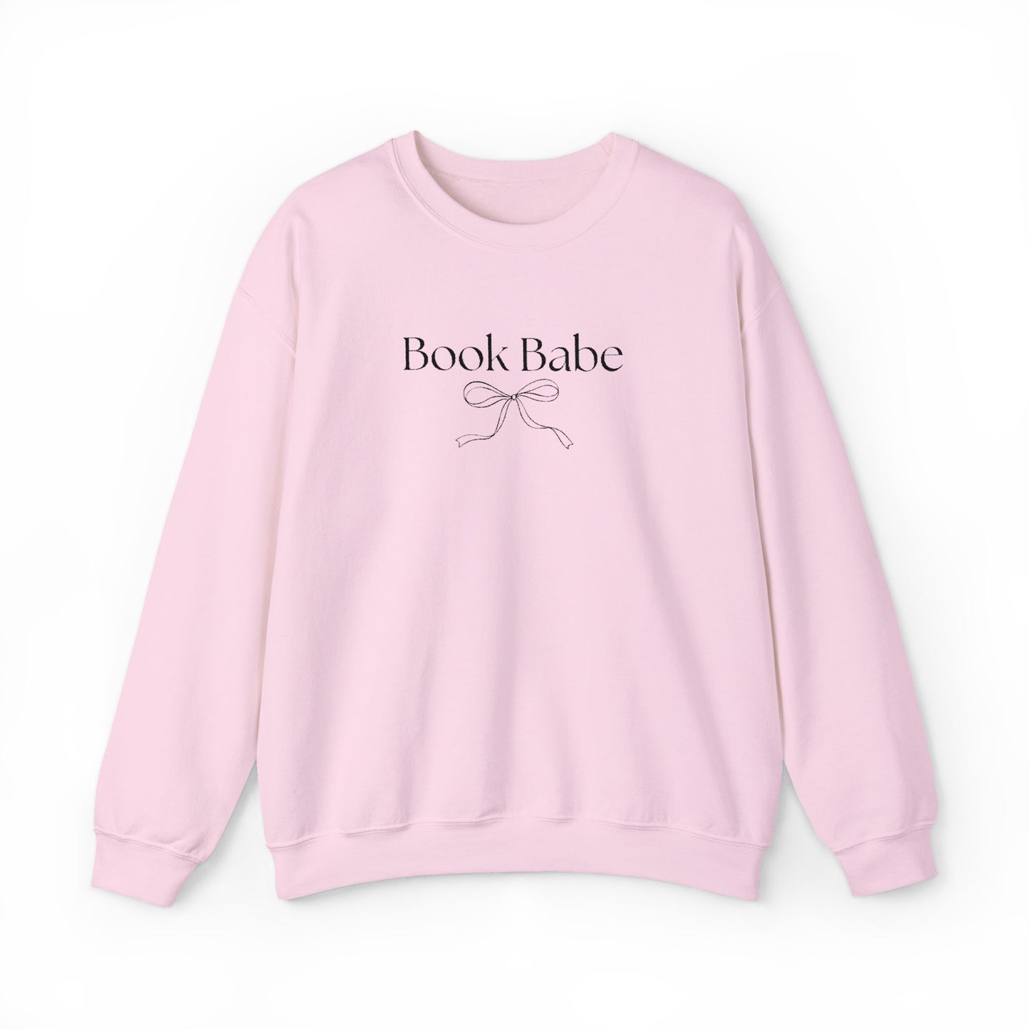 Book Babe Embroidered Crewneck Sweatshirt-Black Font