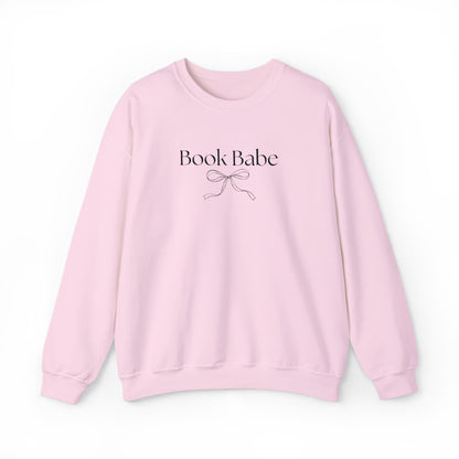 Book Babe Embroidered Crewneck Sweatshirt-Black Font