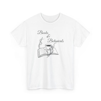 Books & Botanicals Unisex Cotton Tee | Perfect for Book & Plant Lovers