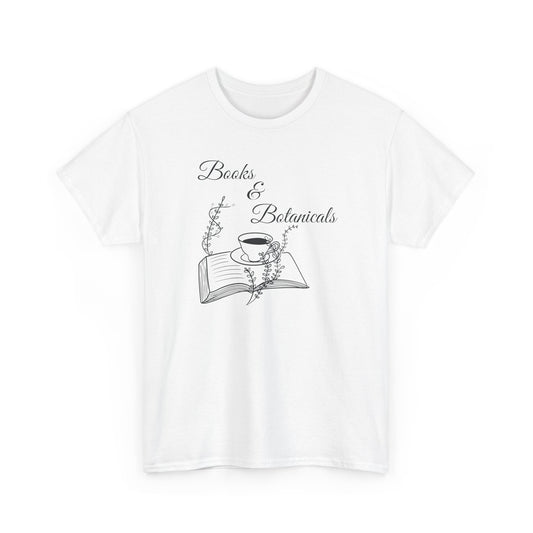 Books & Botanicals Unisex Cotton Tee | Perfect for Book & Plant Lovers