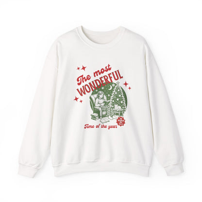 Most Wonderful Time of the Year Vintage Christmas Crewneck-Book Lovers