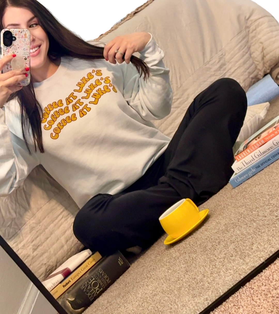 Coffee at Luke's Crewneck Sweatshirt-Gilmore Girls Apparel