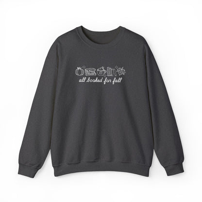 All Booked for Fall Embroidered Crewneck 🍂📚