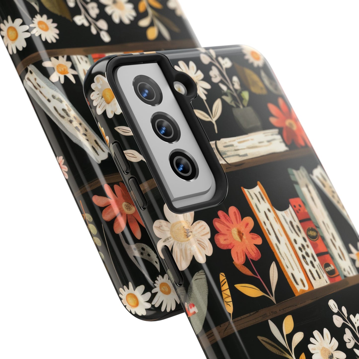 Cozy Bookshelf Bloom Phone Case