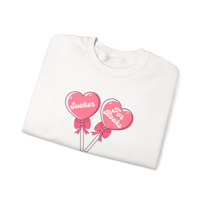 Sucker for Books Crewneck- Valentine Graphic Sweatshirt