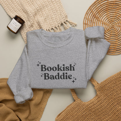 Bookish Baddie Embroidered Crewneck Sweatshirt