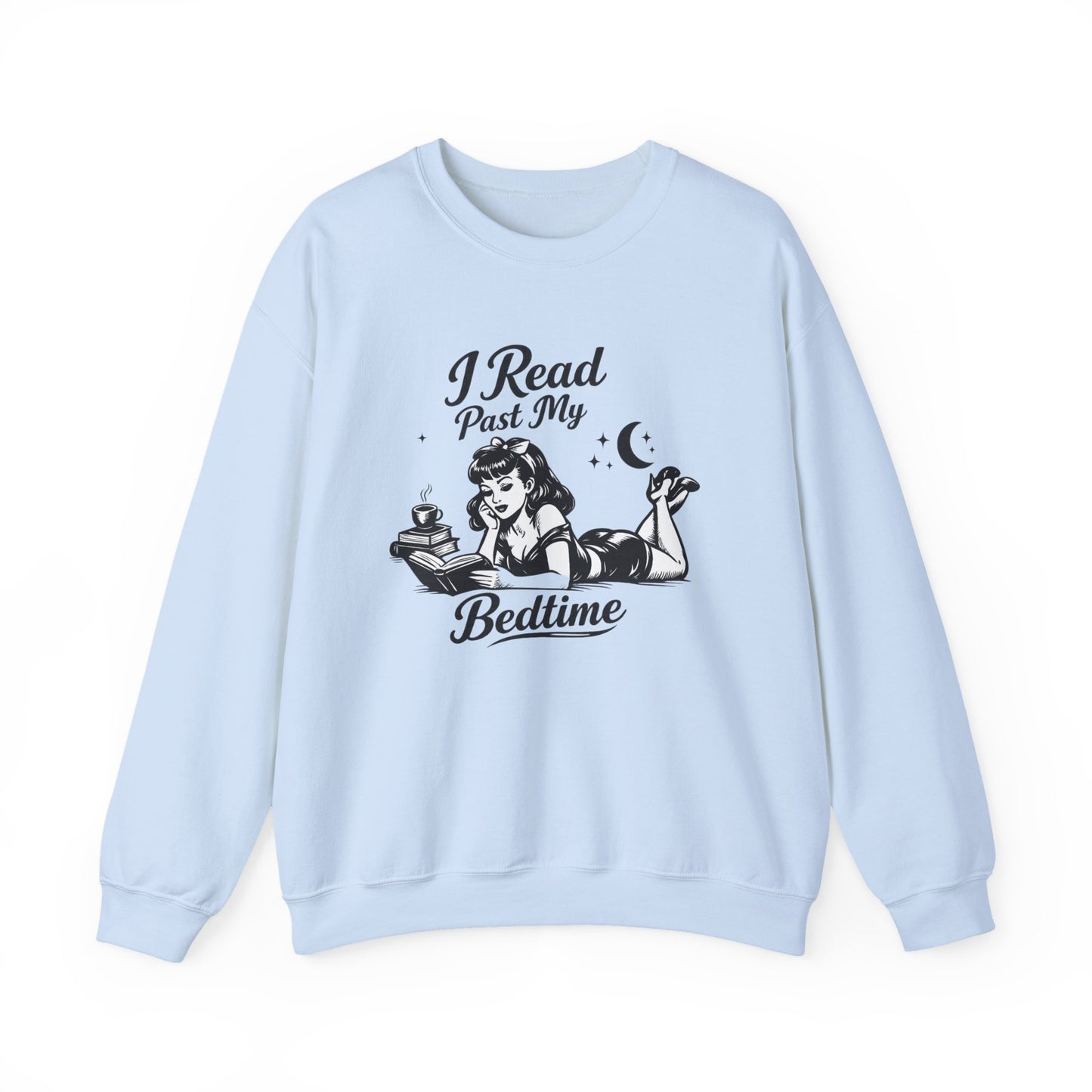 I Read Past My Bedtime Vintage Book Lover Sweatshirt-Bookish Crewneck