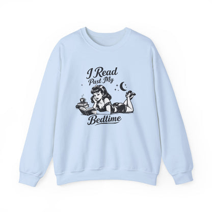 I Read Past My Bedtime Vintage Book Lover Sweatshirt-Bookish Crewneck