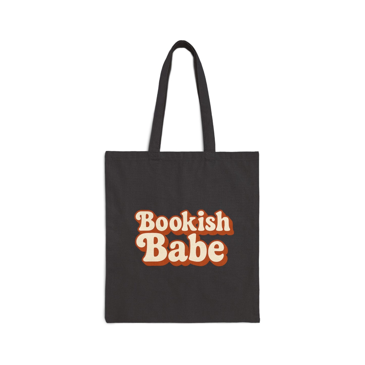 Bookish Babe Canvas Tote Bag — Retro Typography Book Lover Gift
