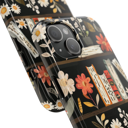 Cozy Bookshelf Bloom Phone Case