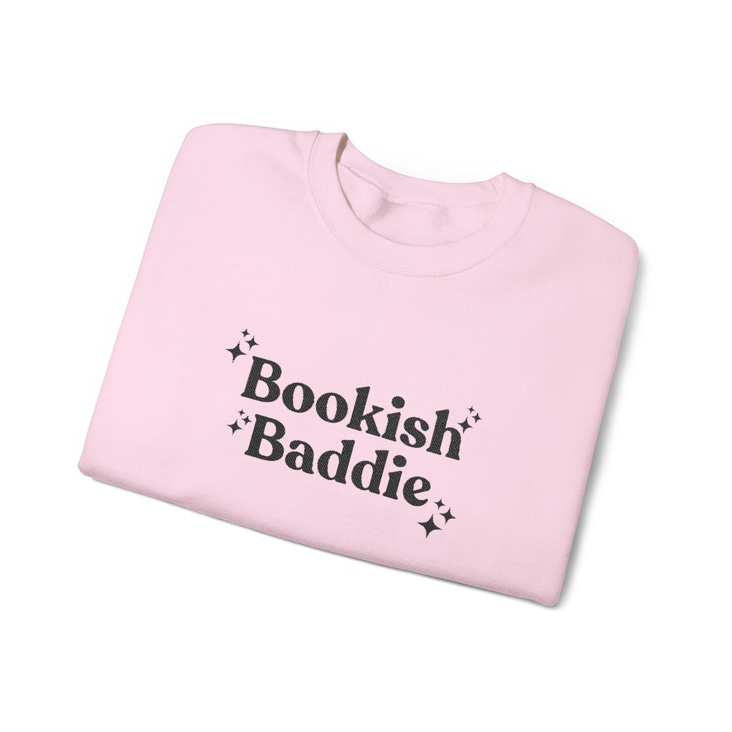Bookish Baddie Embroidered Crewneck Sweatshirt