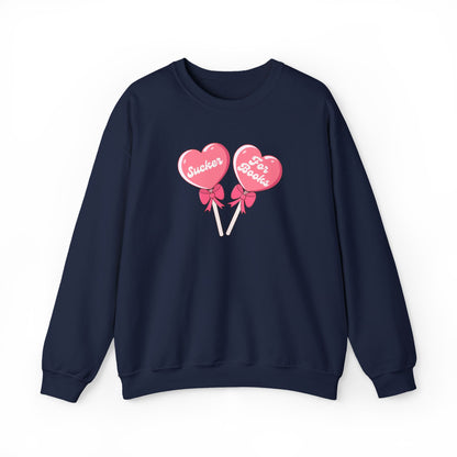 Sucker for Books Crewneck- Valentine Graphic Sweatshirt
