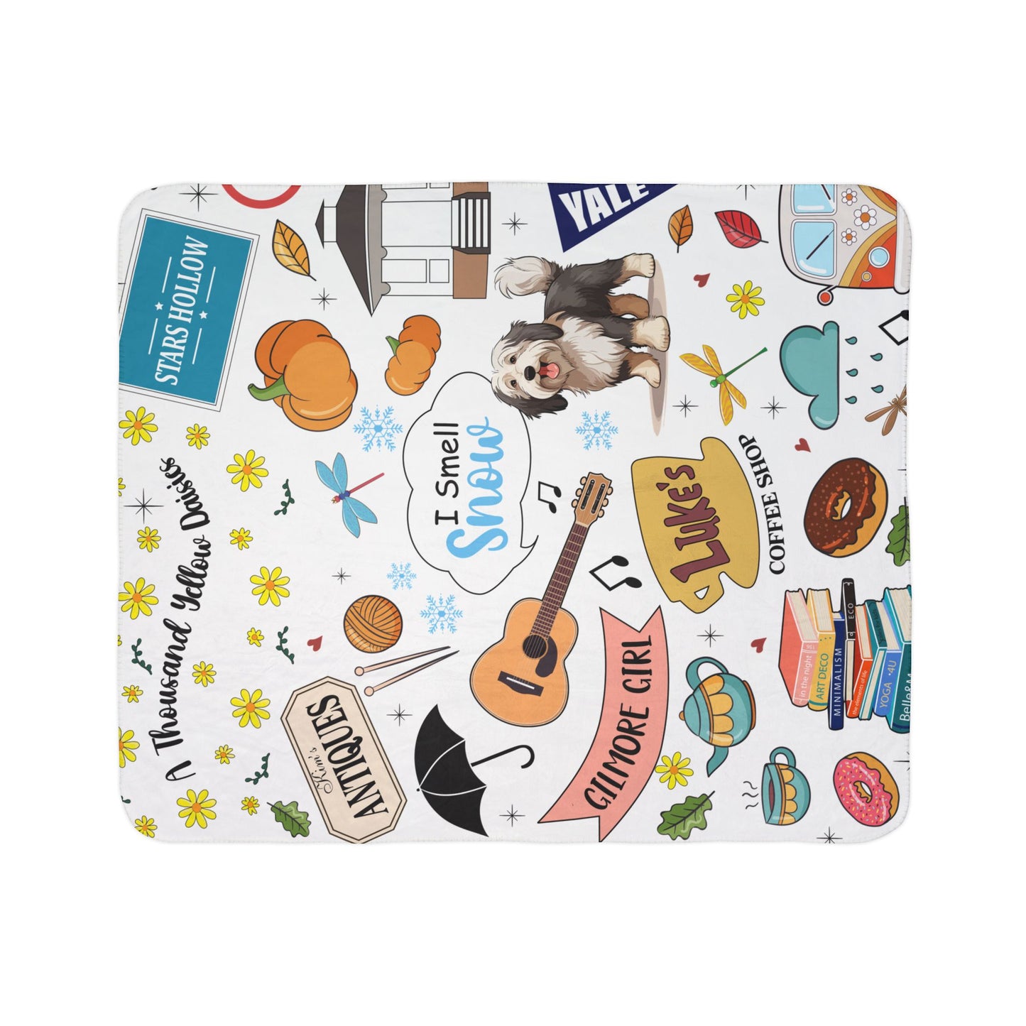 Everything Stars Hollow/Gilmore Girls Sherpa Fleece Blanket