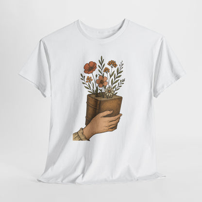 Bloom From Books Tee-Floral Book T-Shirt