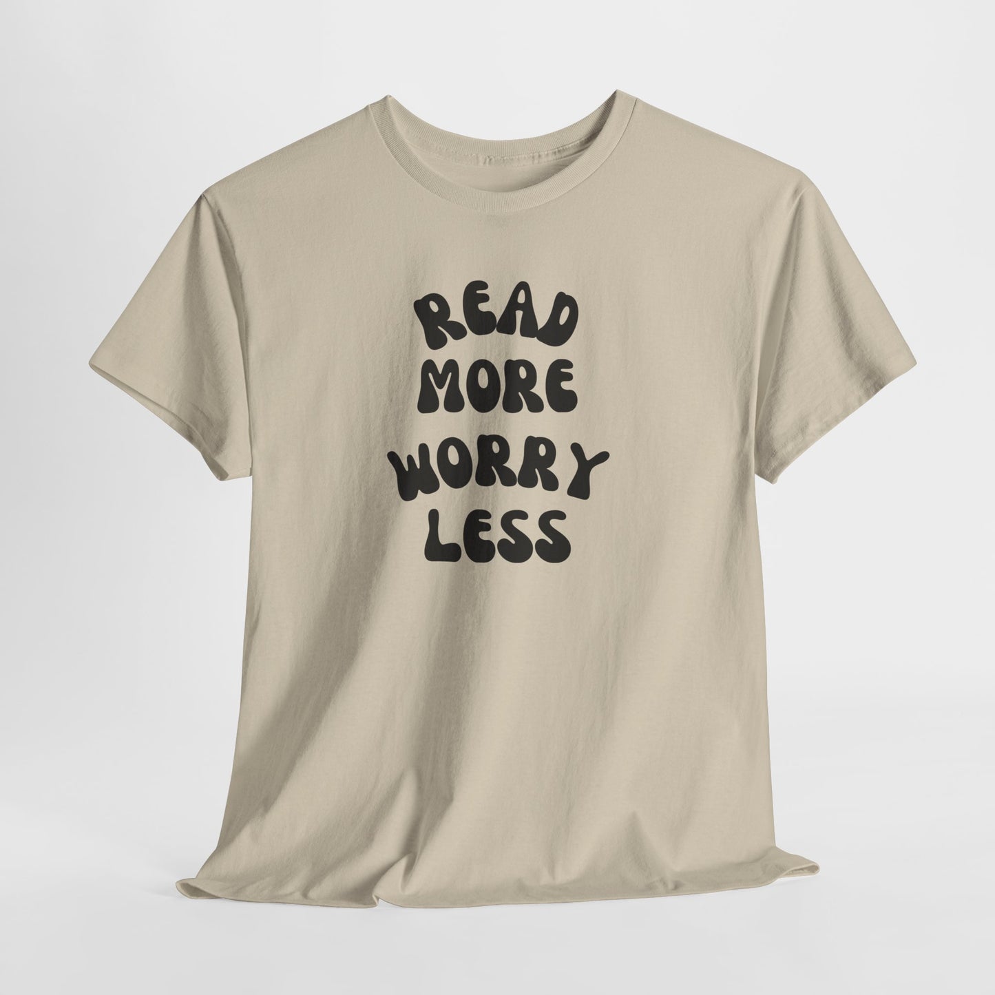 Read More Worry Less Minimalist Reading Tee-Bookish T-Shirt