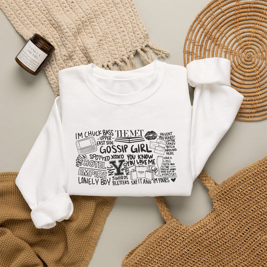 Stylish Gossip Girl Crewneck Sweatshirt-Gossip Girl Vibes