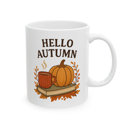 Autumn Inspired Ceramic Mug-Hello Autumn