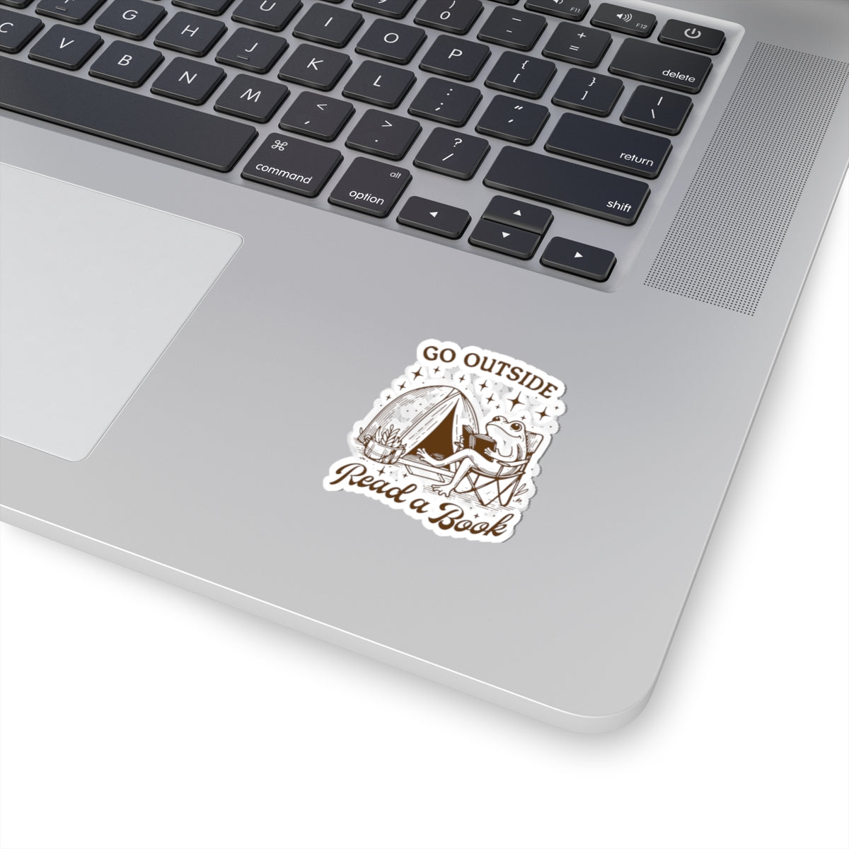 Go Outside, Read a Book Camping Sticker