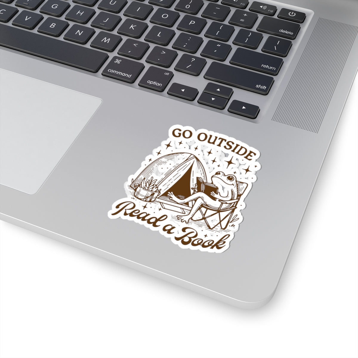 Go Outside, Read a Book Camping Sticker