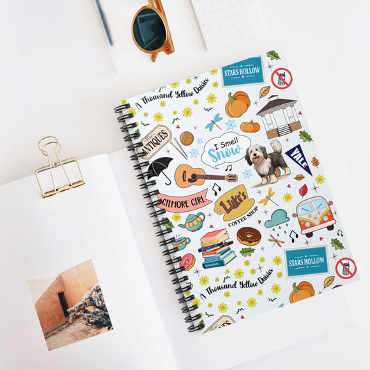 Gilmore Girls-Inspired Spiral Notebook-White