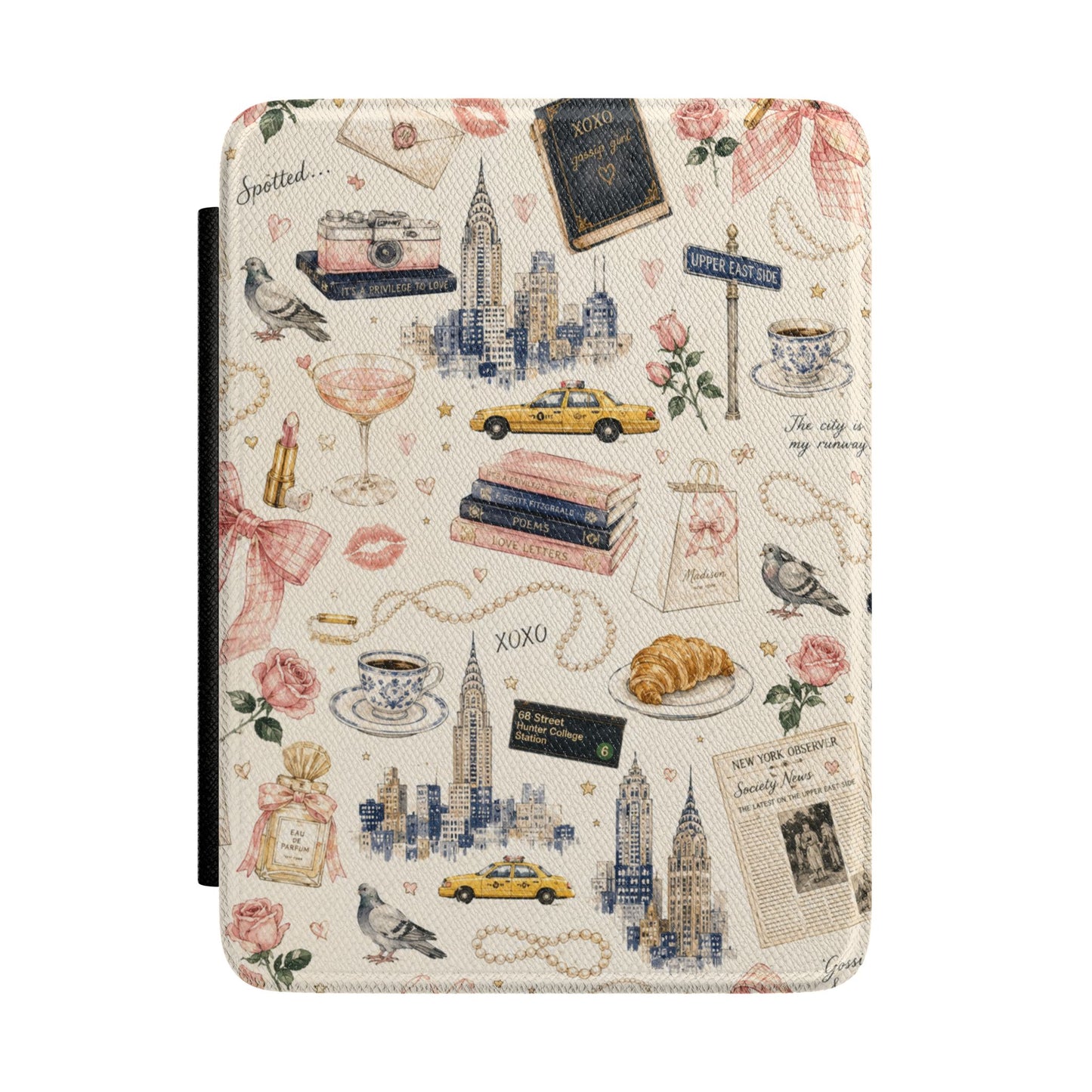 Upper East Side Watercolor NYC 2 Leatherette Kindle Paperwhite Case