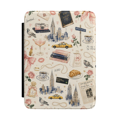 Upper East Side Watercolor NYC 2 Leatherette Kindle Paperwhite Case