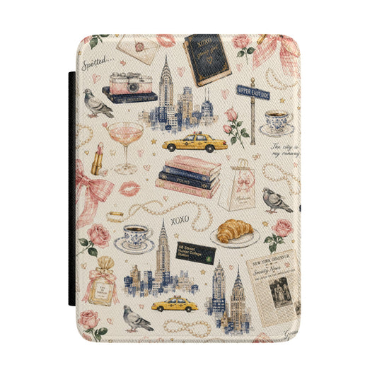 Upper East Side Watercolor NYC 2 Leatherette Kindle Paperwhite Case