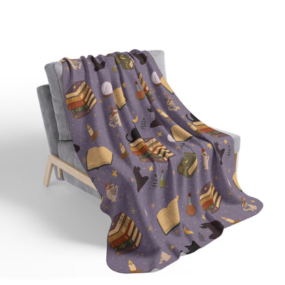 Witchy Book Lover Sherpa Fleece Blanket
