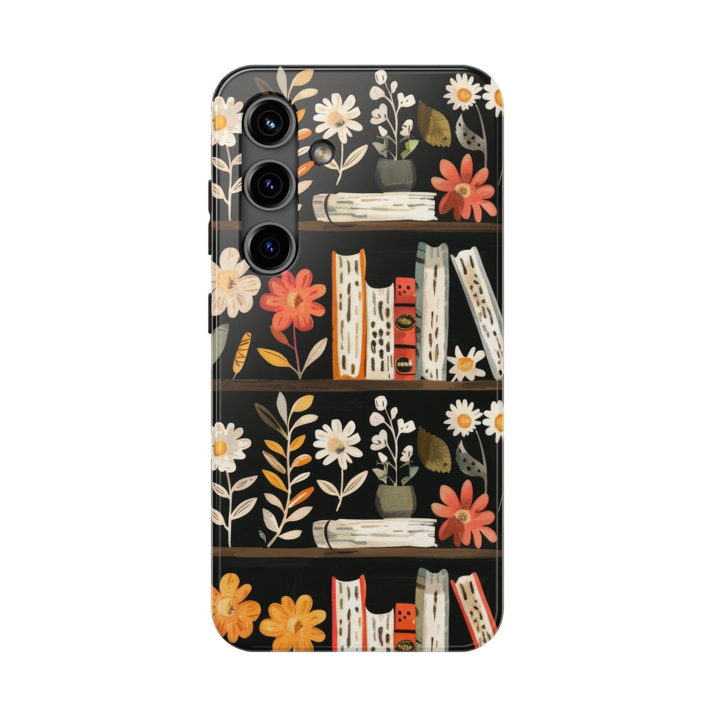 Cozy Bookshelf Bloom Phone Case