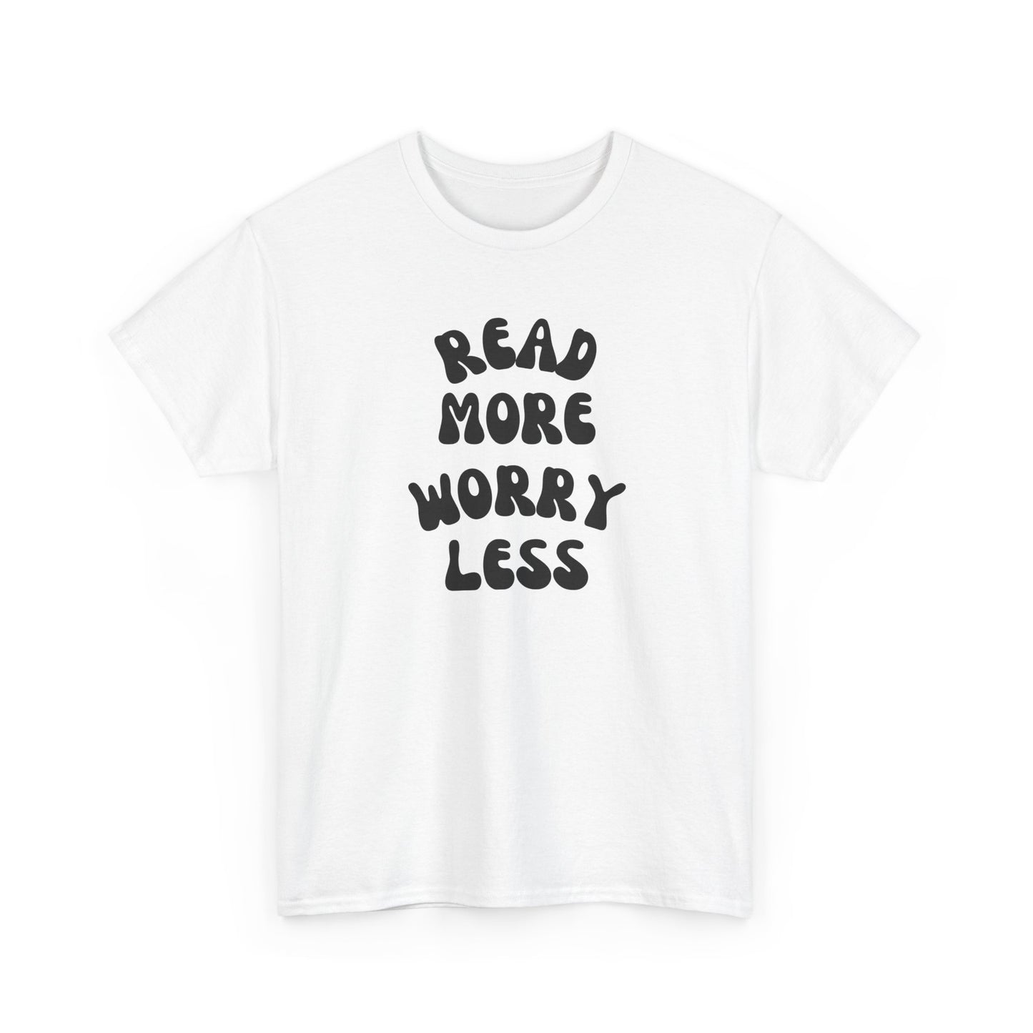 Read More Worry Less Minimalist Reading Tee-Bookish T-Shirt