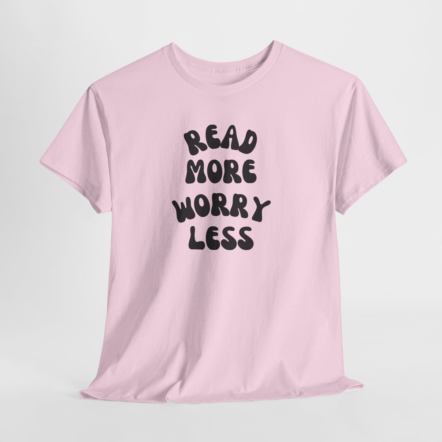 Read More Worry Less Minimalist Reading Tee-Bookish T-Shirt