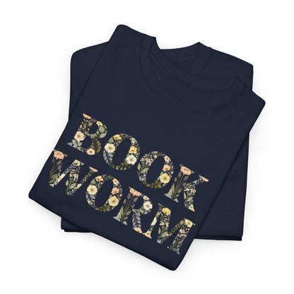 Bookworm Floral T-Shirt — Cute Reading Lover Tee
