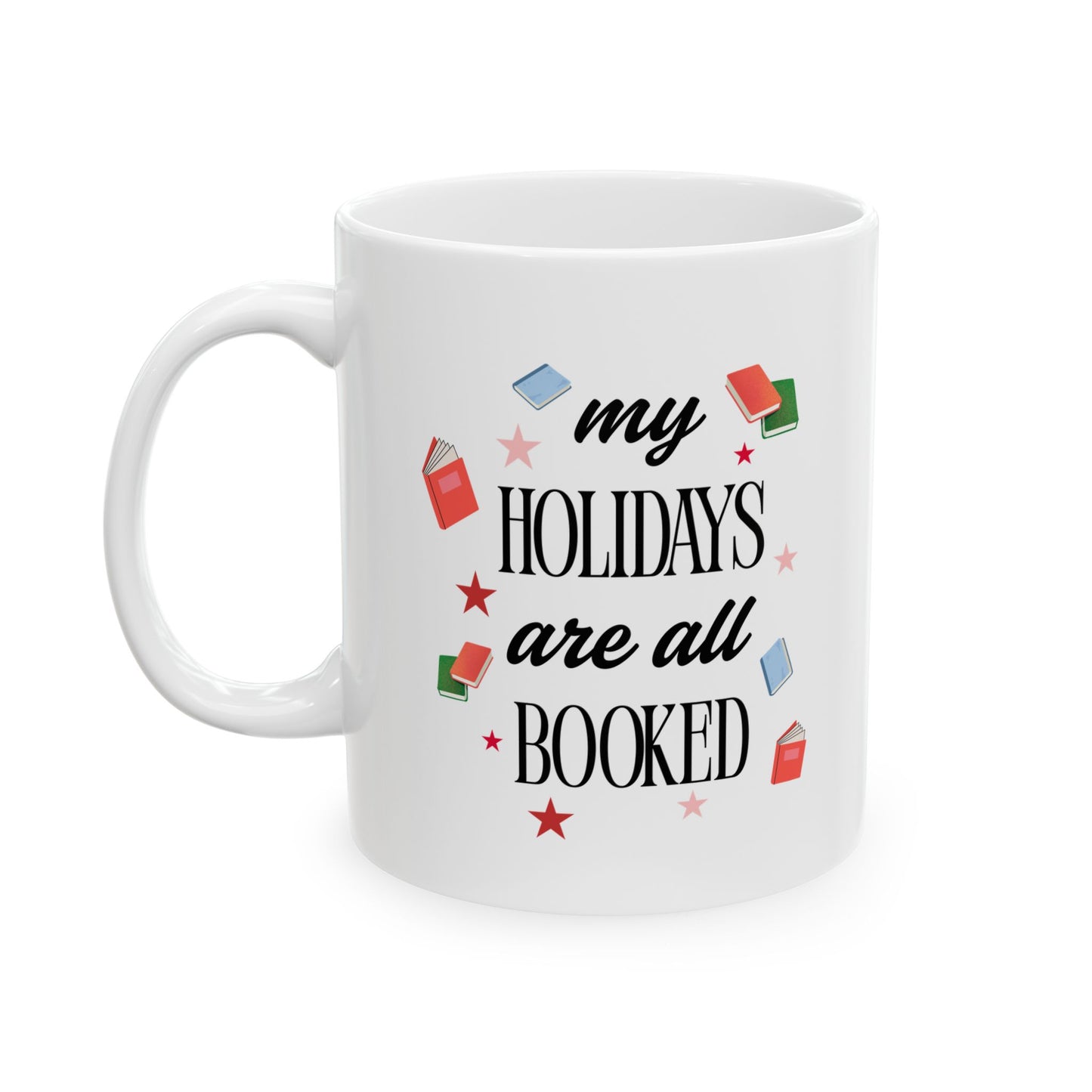 Ceramic Starry Book Lover Mug-My holidays are Booked