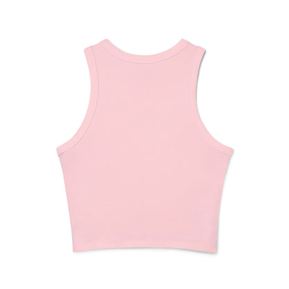 Bookish Baddie Rib Racer Tank Top-Black Font
