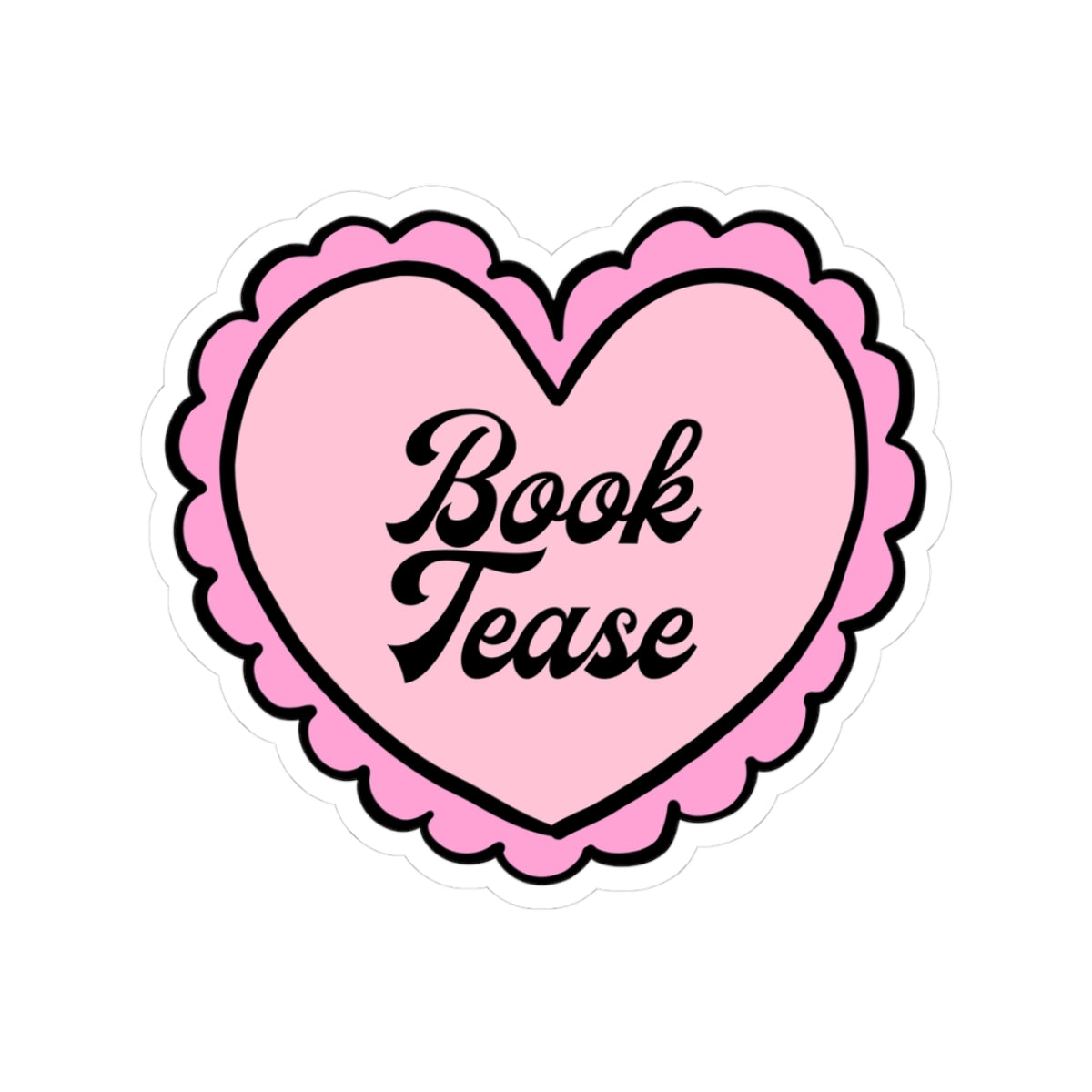 Book Tease Heart Sticker