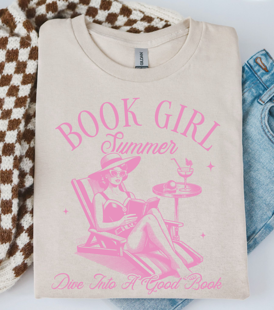 Book Girl Summer Girly Pop Tee-Bookish T-Shirt
