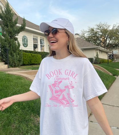 Book Girl Summer Girly Pop Tee-Bookish T-Shirt