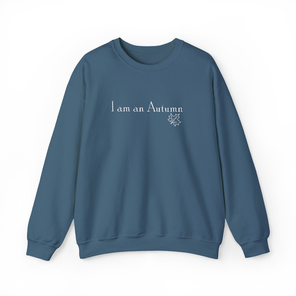 I Am an Autumn Embroidered Crewneck Sweatshirt White🍂