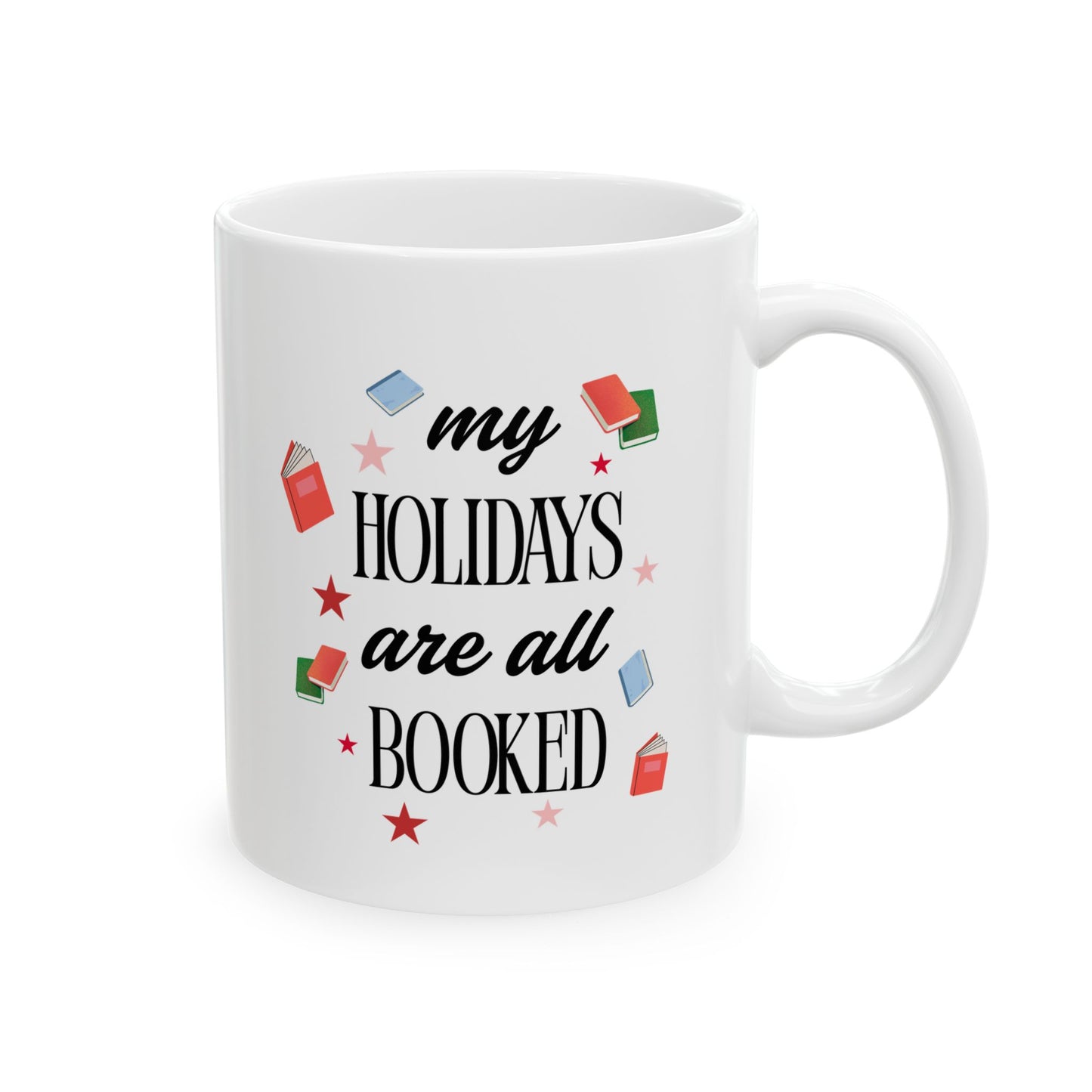 Ceramic Starry Book Lover Mug-My holidays are Booked