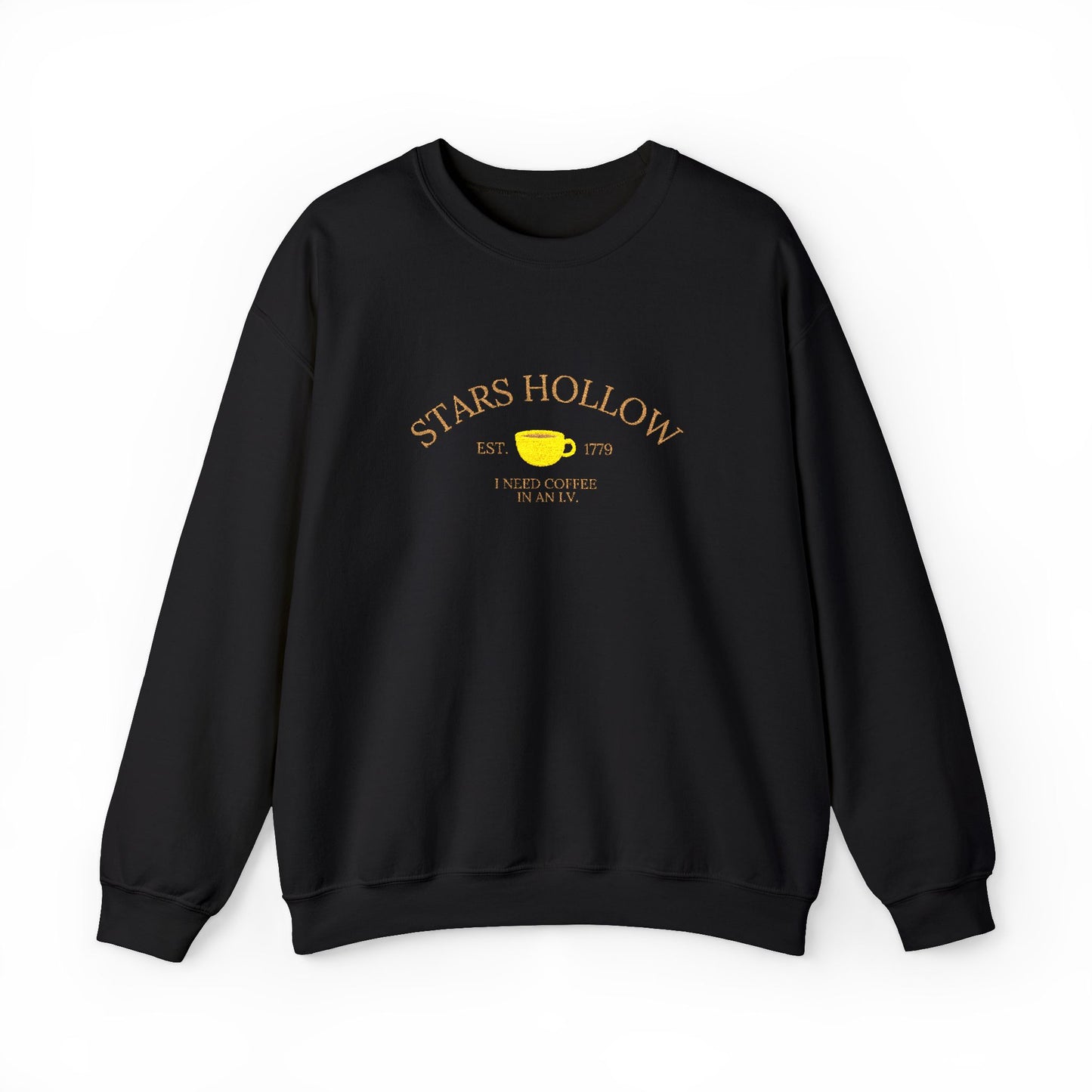 Stars Hollow Coffee Embroidered Crewneck  Sweatshirt-Gilmore Girls