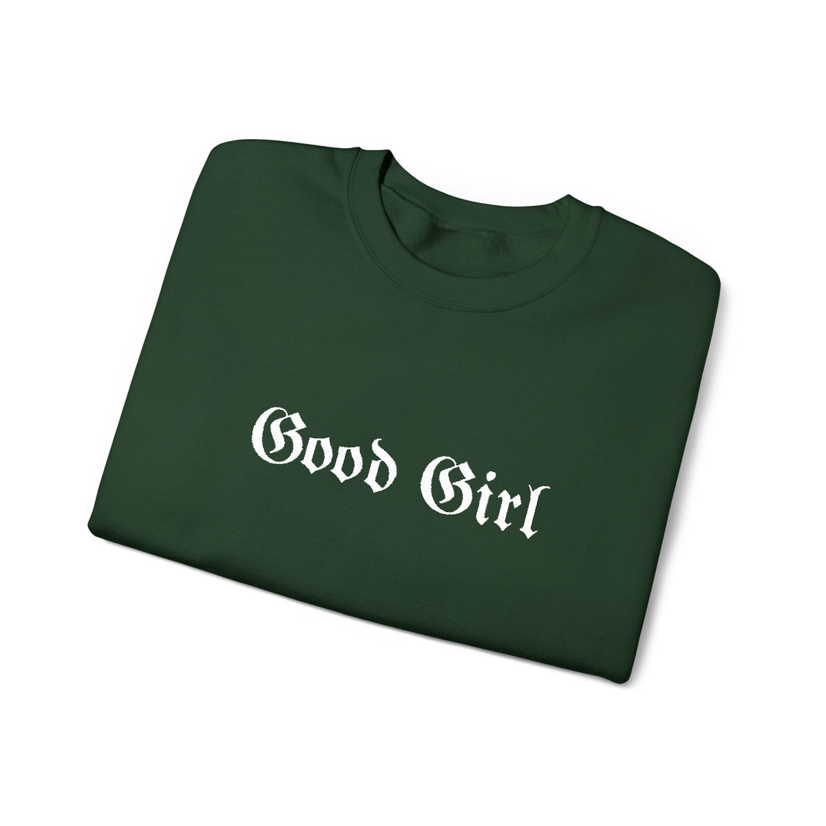 Good Girl Embroidered Crewneck Sweatshirt-White Font