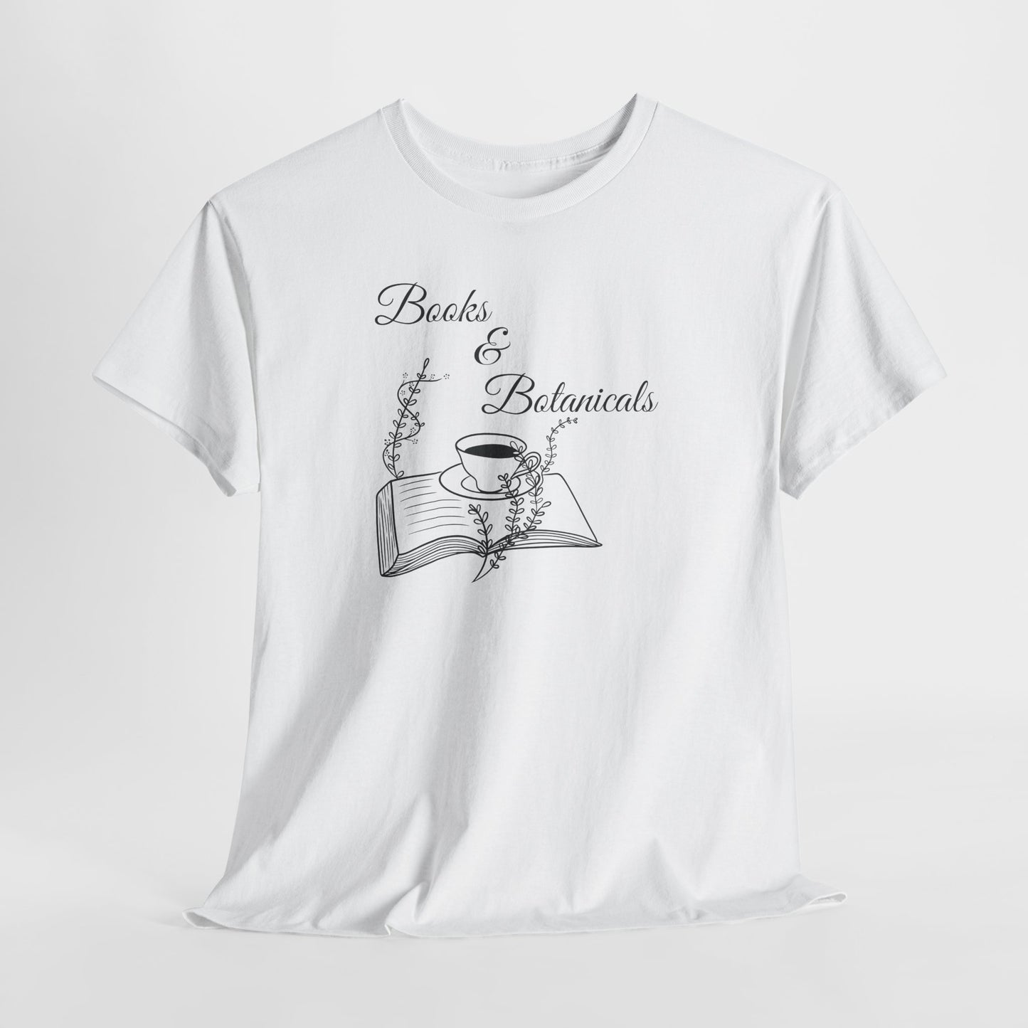 Books & Botanicals Unisex Cotton Tee | Perfect for Book & Plant Lovers
